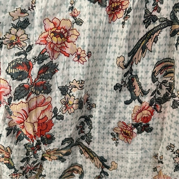 Magazine Women’s Long Sleeve Floral Lace Detailed Button Up Blouse Sz L GUC - Picture 8 of 9